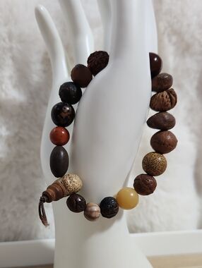 Handmade Bodhi seed Tibet Buddhist Prayer Beads Mala Bracelet